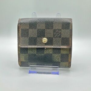 Louis Vuitton Damier Ebene Portefeuille Elise Tri-Fold Wallet
